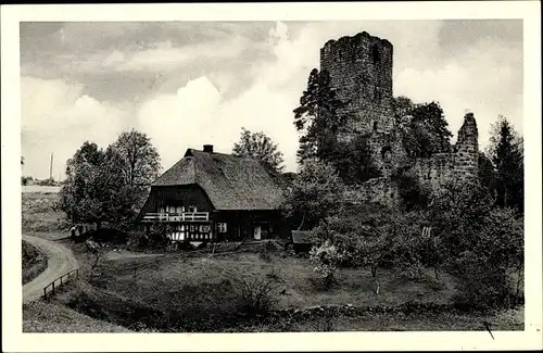 Ak Buchenberg Königsfeld im Schwarzwald Baden, Ruine Waldau