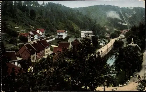 Ak Rübeland Oberharz am Brocken, Blick auf den Ort