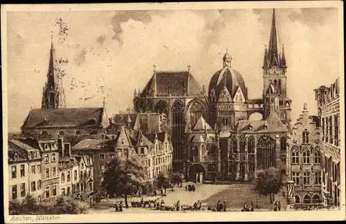 Künstler Ak Flower, Charles, Aachen, Münster