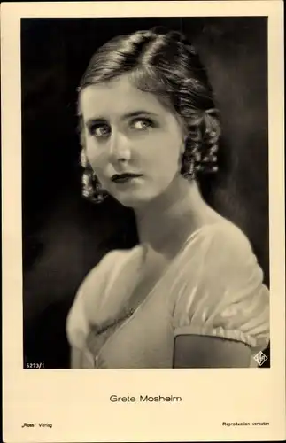 Ak Schauspielerin Grete Mosheim, Portrait, Ross Verlag 6273/1