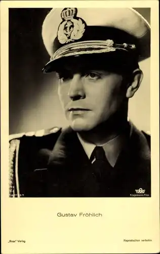 Ak Schauspieler Gustav Fröhlich, Kapitänsmütze