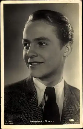 Ak Schauspieler Hermann Braun, Portrait, Ross Verlag A 3315 2