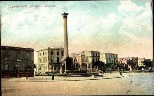 Ak Alexandria Ägypten, Colonne Menasze