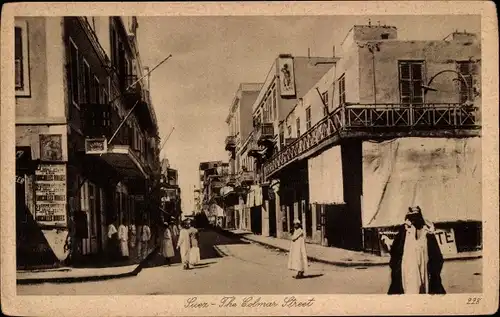 Ak Suez Ägypten, The Colmar Street