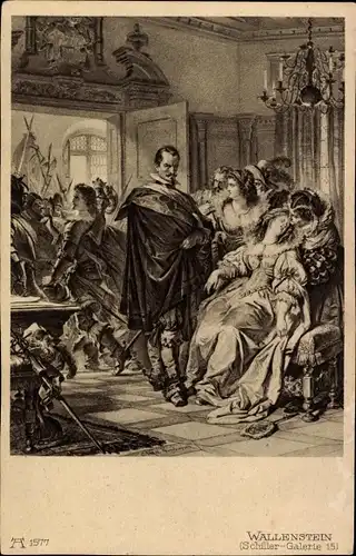 Künstler Ak Schiller-Galerie, Wallenstein