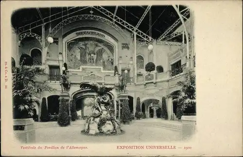Ak Paris, Expostition Universelle de 1900, Vestibule du Pavillon de l'Allemagne