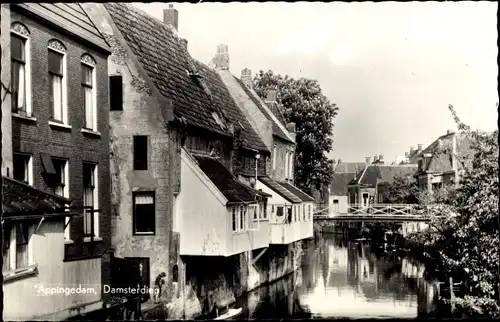 Ak Appingedam Groningen Niederlande, Damsterdiep