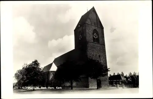 Ak Loppersum Groningen, Ned. Herv. Kerk