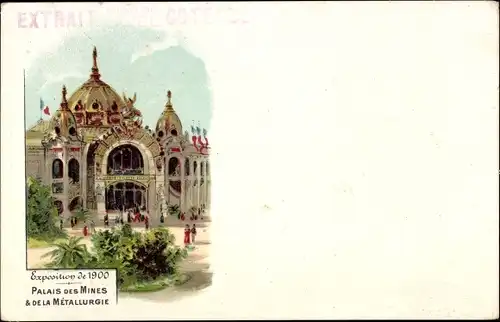 Ak Paris, Exposition Universelle de 1900, Palais des Mines & de la Metallurgie