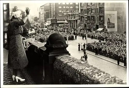 Ak Königin Juliana der Niederlande, Het eerste officiele bezoek aan Rotterdam, 1949