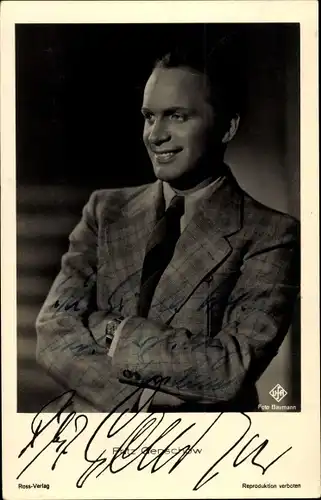 Ak Schauspieler Fritz Genschow, Portrait, Autogramm
