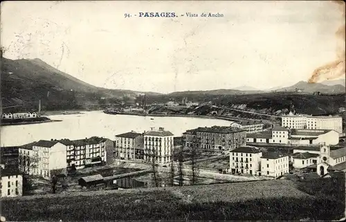 Ak Pasaia Pasajes Pasages Baskenland, Vista de Ancho