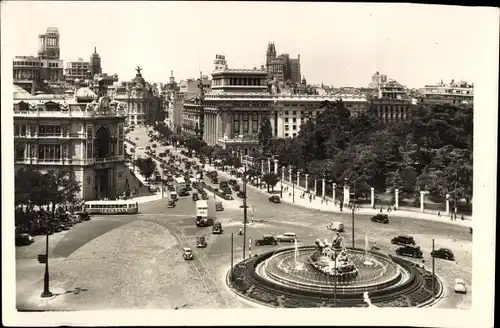 Ak Madrid Spanien, Fuente de Cibeles y Calle de Alcala