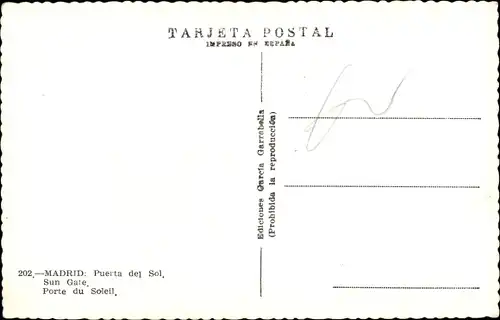 Ak Madrid Spanien, Puerta Del Sol