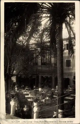 Ak Soller Mallorca Balearische Inseln, Gran Hotel Ferrocarril, Terraza jardin