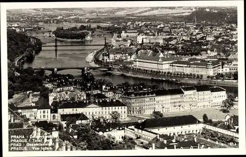 Ak Praha Prag, Panorama, Totalansicht der Stadt, Moldau