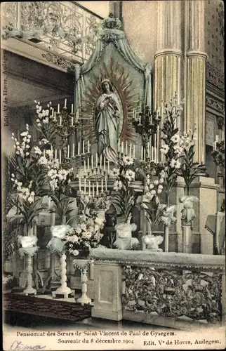 Ak Gijsegem Gijzegem Gysegem Aalst Ostflandern, Altar