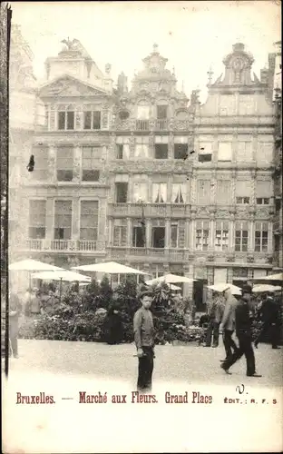 Ak Bruxelles Brüssel, Marché aux Fleurs, Grand Place