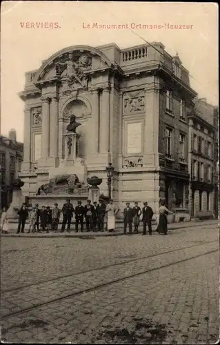 Ak Verviers Wallonien Lüttich, Le Monument Ortmans Heuzeur