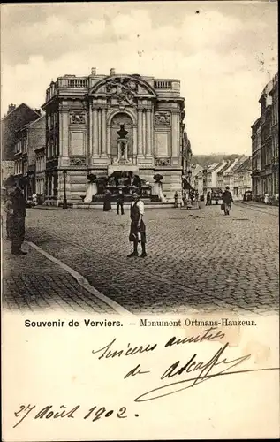 Ak Verviers Wallonien Lüttich, Monument Ortmans Hauzeur