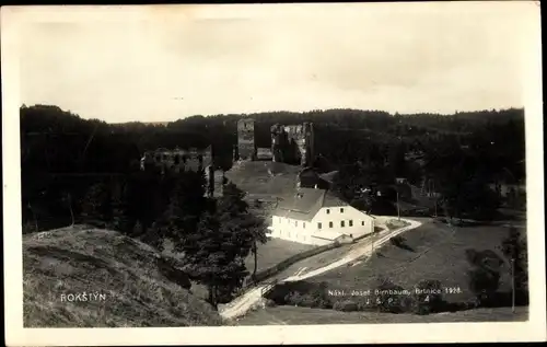 Ak Brtnice Pirnitz Region Hochland, Burg Rokštejn, Rokstyn