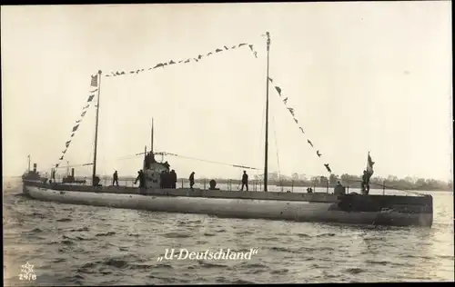 Ak Deutsches Kriegsschiff, U-Boot Deutschland, Kaiserliche Marine