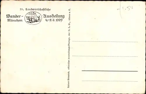 Ak München, 35. Landwirtschaftliche Wanderausstellung 1929, Rinderring