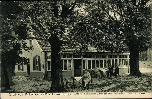 Ak Nijmegen Gelderland, Duivelsberg, Wylerberg, Cafe und Restaurant Zur schönen Aussicht