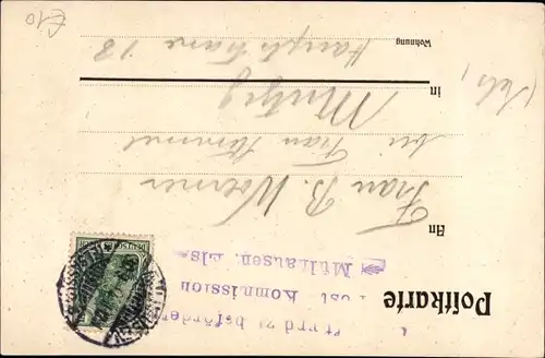 Jugendstil Ak Freiburg im Breisgau, Evangelisches Stift, Mädchenheim