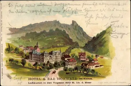 Künstler Litho Le Hohwald Elsass Bas Rhin, Hotel und Bad