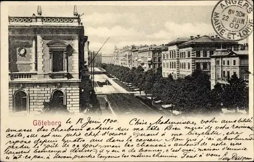 Ak Göteborg Schweden, Straßenpartie