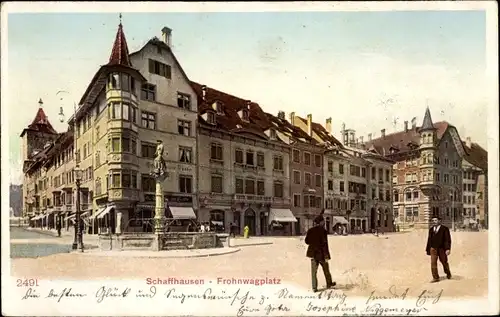 Ak Schaffhausen am Rhein Schweiz, Frohnwagplatz
