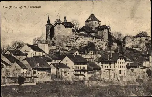 Ak Rue Kanton Freiburg Fribourg Schweiz, Vue generale