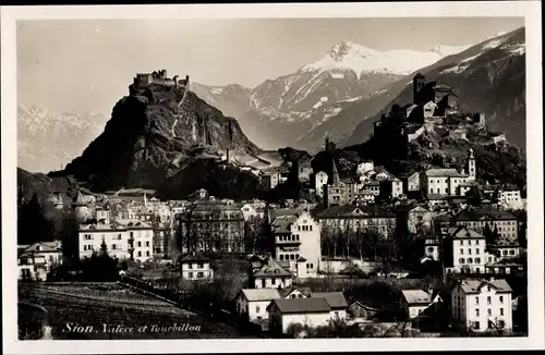 Ak Sion Sitten Kanton Wallis, Château de Valère et Tourbillon