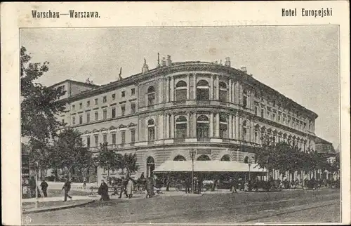 Ak Warszawa Warschau Polen, Hotel Europejski