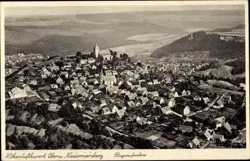 Ak Obermarsberg Marsberg im Sauerland, Luftaufnahme