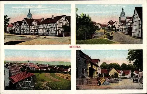 Ak Bebra in Hessen, Dorfpartie, Fachwerkhäuser