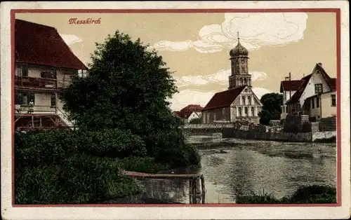 Ak Messkirch in der Schwäbischen Alb, Blick auf den Ort, Kirche