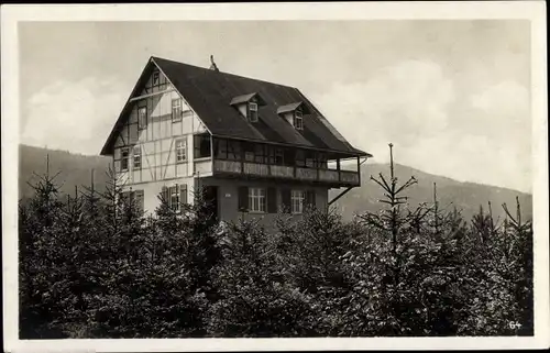 Ak Saalfeld an der Saale Thüringen, Blick auf Ferienheim Steigerhaus