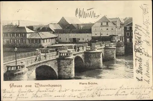 Ak Witzenhausen an der Werra Hessen, Werrabrücke