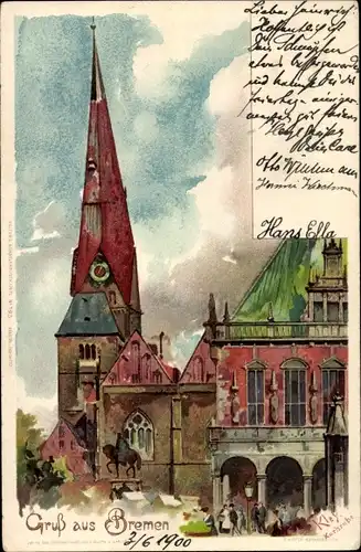 Künstler Litho Kley, Heinrich, Hansestadt Bremen, Liebfrauenkirche