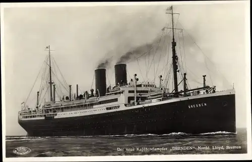 Ak Kajütendampfer Dresden, Norddeutscher Lloyd Bremen