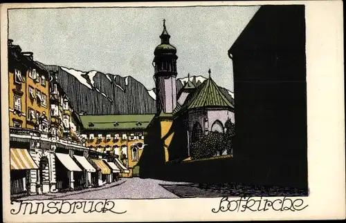 Künstler Ak Heigl, Innsbruck in Tirol, Hofkirche