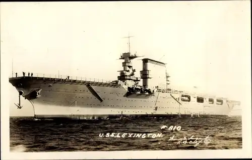 Foto Ak US Amerikanisches Kriegsschiff, USS Lexington