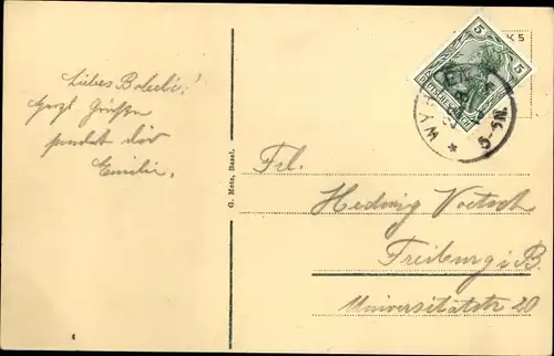 Ak Bettingen Kanton Basel Stadt, Berg Sankt Chrischona, Kirche, Anstaltsgebäude