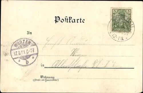 Litho Schildau in Sachsen, Geburtshaus Gneisenau, Kriegerdenkmal, Rathaus, Handlung