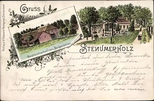 Litho Stenum Ganderkesee Niedersachsen, Stenumer Holz, Gastwirtschaft