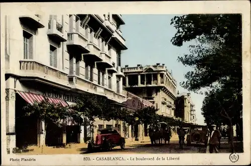 Ak Casablanca Marokko, Le boulevard de la Liberte