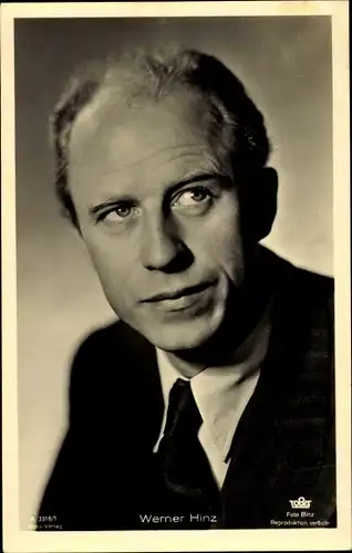 Ak Schauspieler Werner Hinz, Portrait, Ross 3318/1