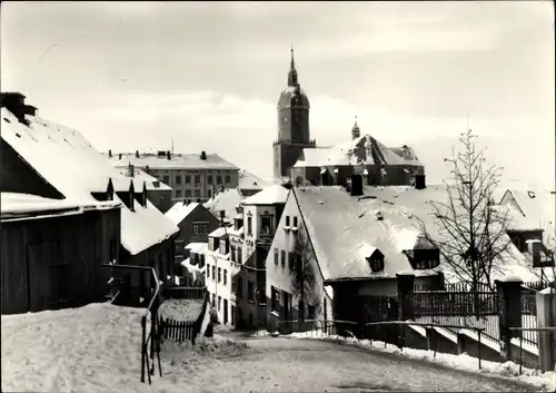 Ak Annaberg Buchholz Erzgebirge, Ort im Winter